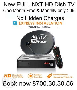 Dish tv new nxt hd connection only 