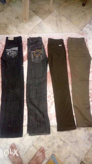 Four Black And Gray Denim Jeans
