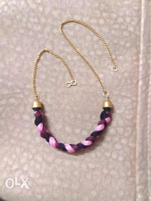 Handmade Pink maroon Black choker