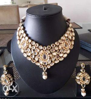 Imitation Kundan and AD jewellery sets, earings,