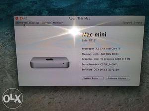 Mac Mini Core i5 processor, 500GB HDD, Wireless