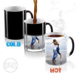 Magic mug use for drinking coffee, milk, soup