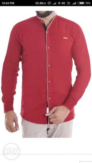 Maroon Regular Fit Casual Shirt ' Delivery