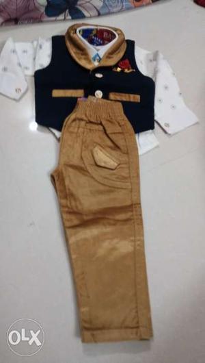 New 2 to 3 yrs boy full shirt pant with waist