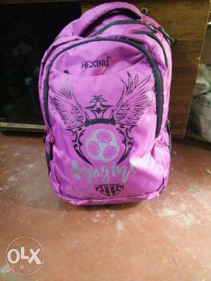Pink And Purple Floral Backpack