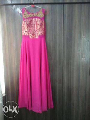 Pink party wear dressi