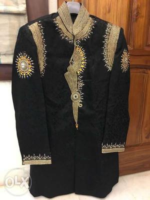 Sherwani, used only once, hand work emroidered
