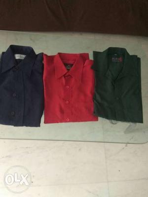 Two Red And Black Dress Shirts