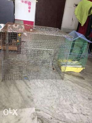 Two no’s. used bird cages for sale at fixed