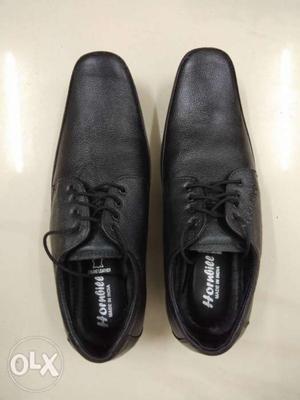 Unused leather shoes