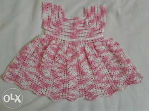Very pretty handmade crochet baby dress for one