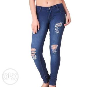 Women's Blue Denim Jeans fashionfixofficial