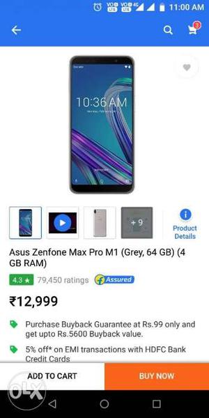 Asus Zenfone Max pro m1 4gb 64gb sale or exchange