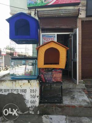 Blue, Red, And White Plastic Playhouse