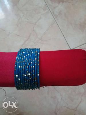 Blue metal bangles