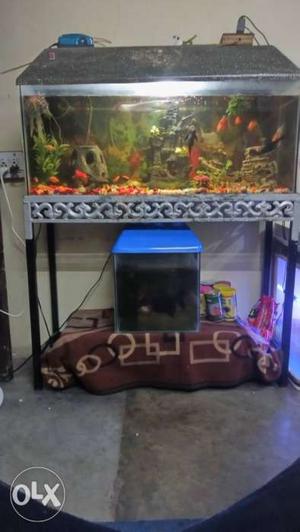 Fish aquarium for sale dimension:3 feet by 1.25 feet by 1