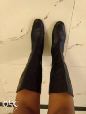 Leather calf high boots. comfy sole and perfect