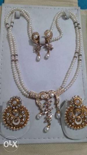 Real pearl set brought from hyderabad pearls