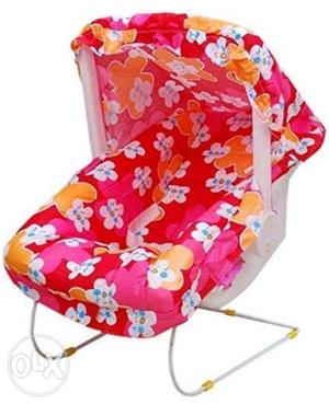 10 in 1 Baby's Red And White Floral Bouncer || Carry Cot ||