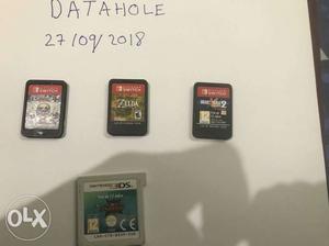 3 Nintendo switch Games and 1 3ds game for 