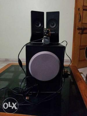 Black And Gray Multimedia Speaker System