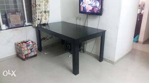 Black table high quality wood brought from