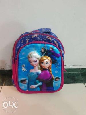 Blue And Pink Disney Frozen Backpack