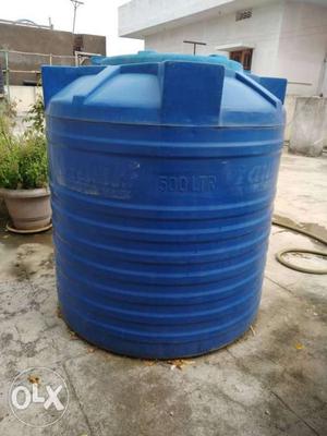Blue syntex tank -500 litres, 1 year old