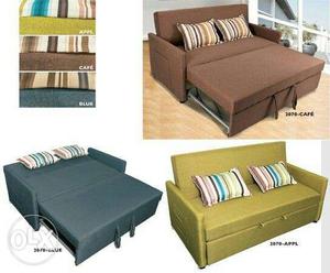 Brown And Green Fabric Futon Collage, (new)