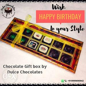 Chocolate gift box for birthday