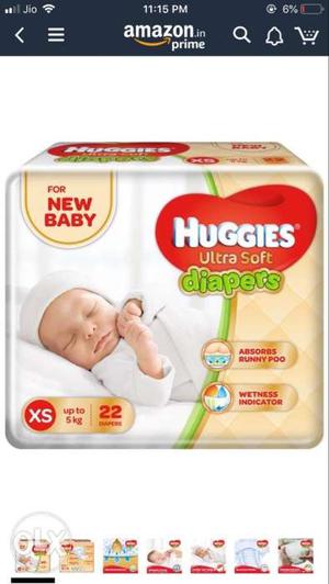 Huggies diaper Xs 22 pc Mrp-315 new seal pack avilable