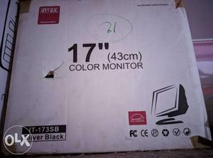 Intex CRT monitor 17 inch box packed black color.