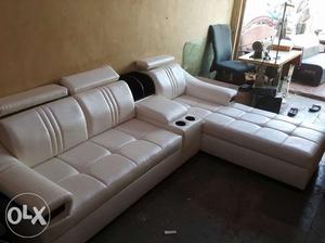 Italian sofa with cup holder