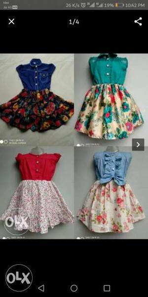 Kids frock age 1to5 size 18 to 26 [no bulk]