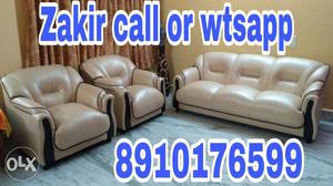 Leatherate 3+1+1 seater sofa set at affordable