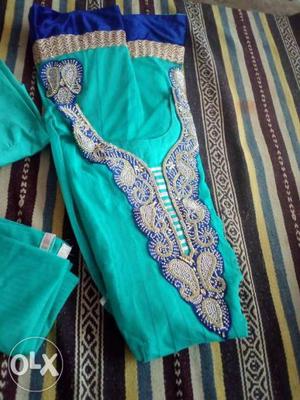 Lovely anarkali suit with dupatta and pyjami in