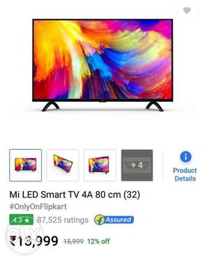 Mi 32 Inch Smart Led Tv, Two Months Old