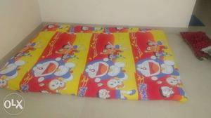 Multicolored Doraemon Print Textile