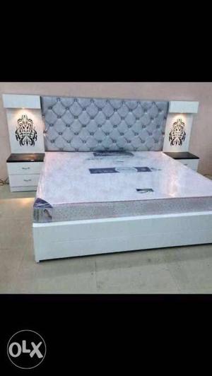 New brand double bed with storage at factory
