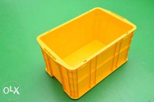 Orange And White Plastic Storage Box