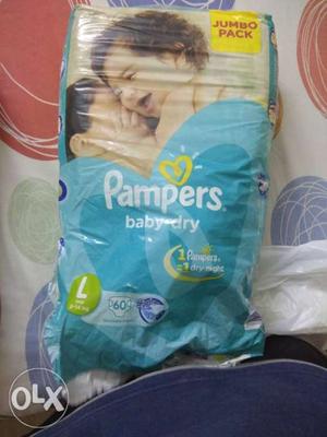 Pampers diapers 100pcs in 2 open packet's of 60 each