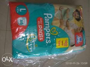 Pampers new pack of large size.