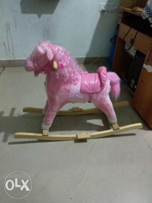Pink And White Rocking Horse
