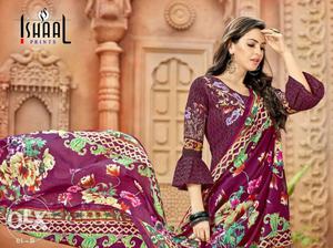 Pure Lawn top and bottom with mal mal soft cotton dupatta