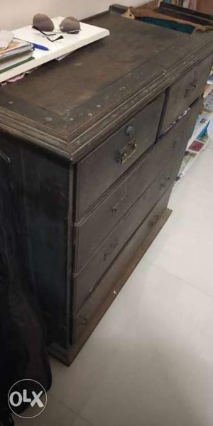 Pure Saag Wooden 60 yrs old Bed & 3 drawer chest