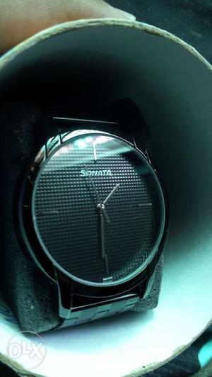Sonata Black Watch New Watch