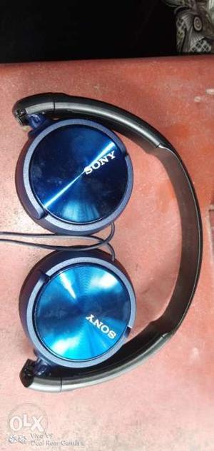 Two Blue-and-black Coaxial Speakers
