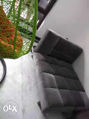 Urgent sale Black And Gray Fabric Sofa Chair