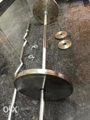 20 Kg metal plates with 2 rods
