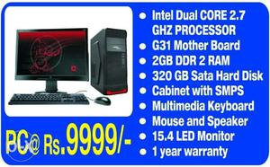 Dual core full system with 1 year warranty